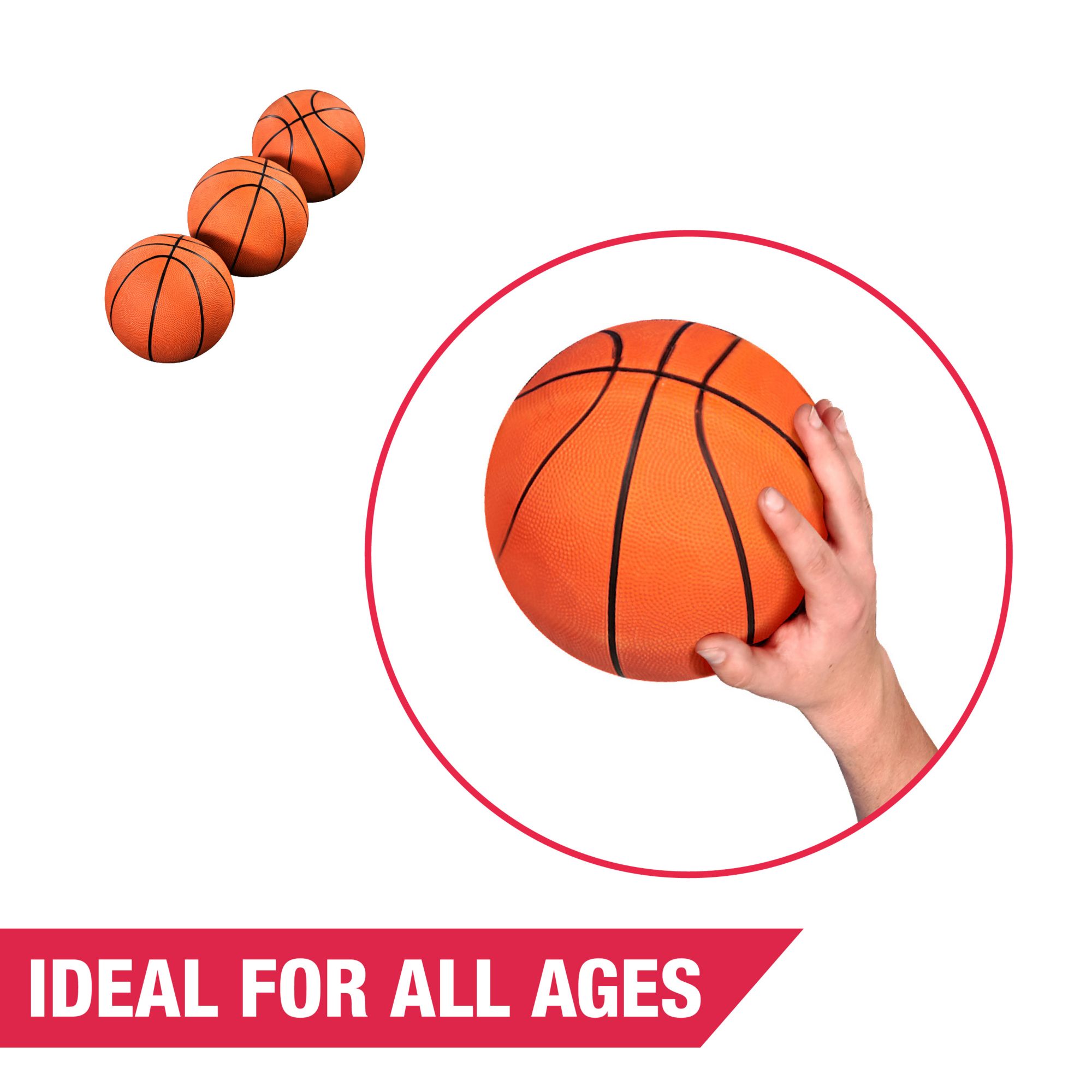 Hall of Games Mini Rubber Basketball Set product image