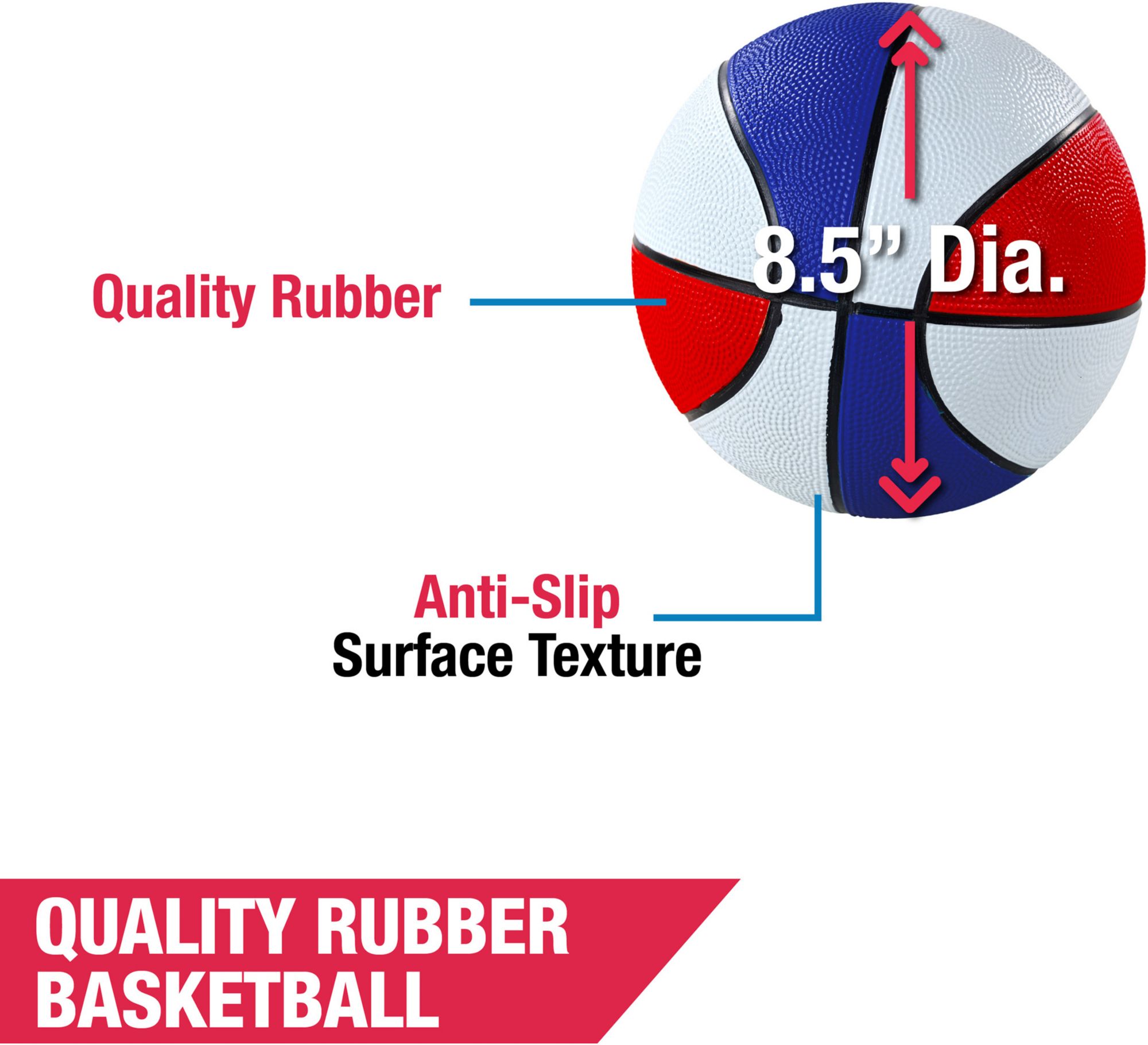 Hall of Games 8.5 In. Rubber Basketball 3-Pack product image