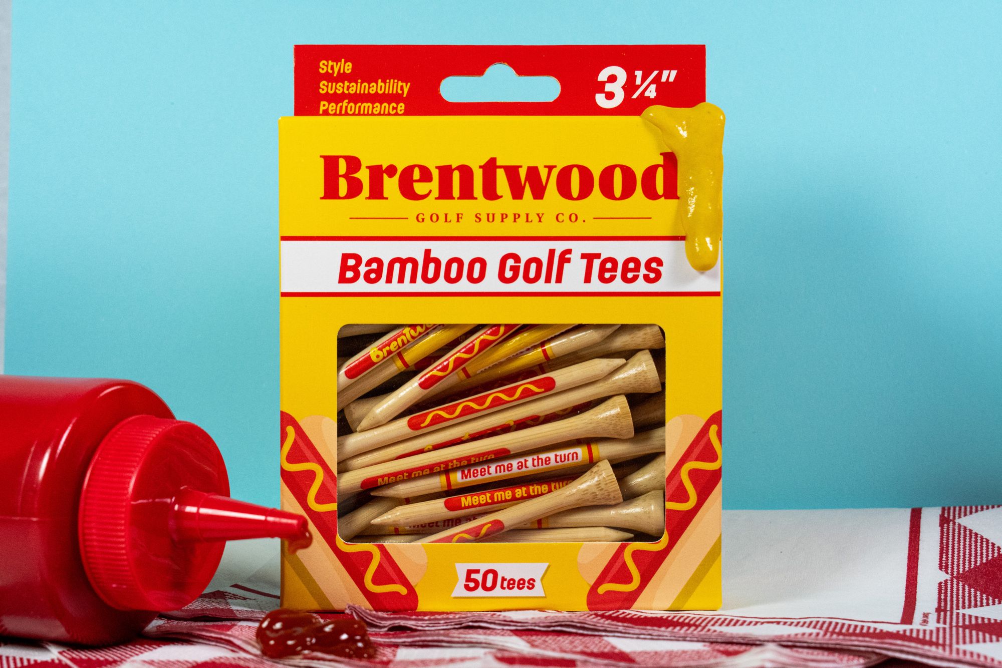 Brentwood Golf Supply 3.25" Hot Dog Golf Tees - 50 Pack product image
