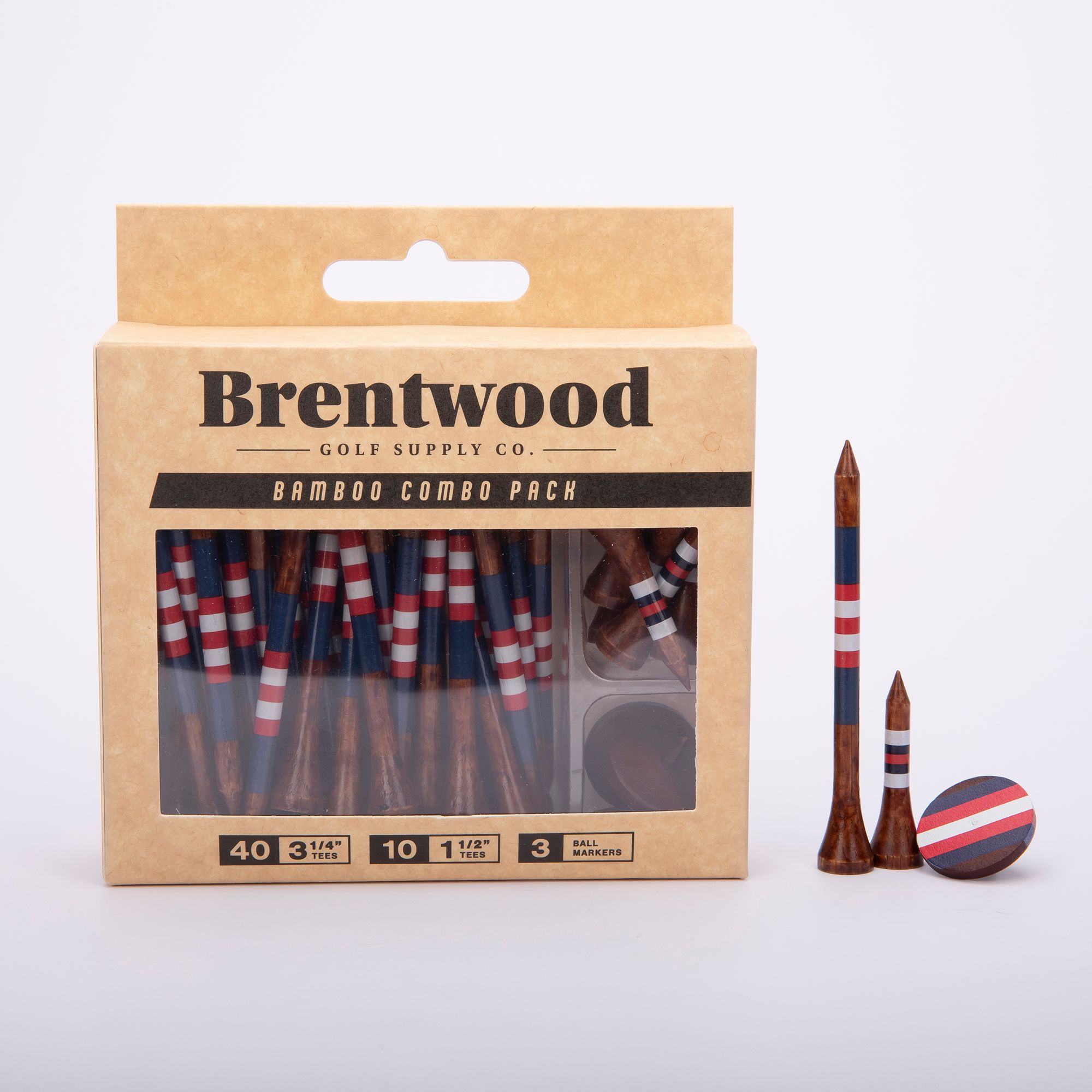 Brentwood Golf Supply Golf Tee and Marker Combo Pack product image