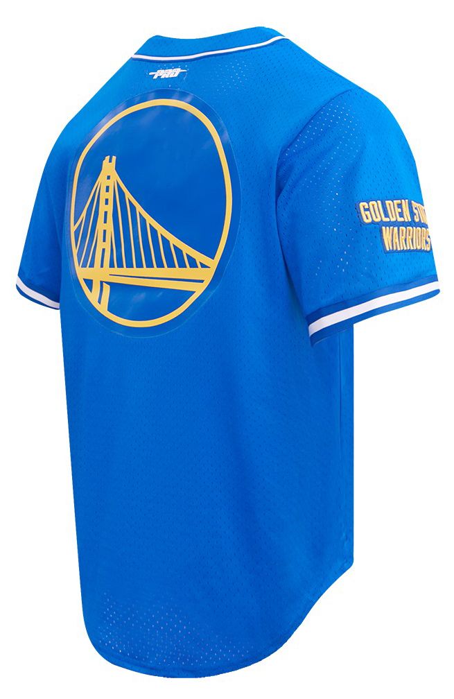 Pro Standard Men's Golden State Warriors Blue Classic Mesh Button Down Shirt product image