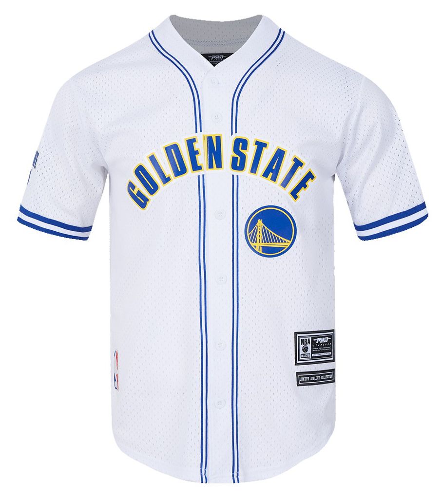 Pro Standard Men's Golden State Warriors White Classic Mesh Button Down Shirt product image