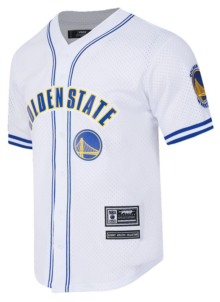Pro Standard Men's Golden State Warriors White Classic Mesh Button Down Shirt product image