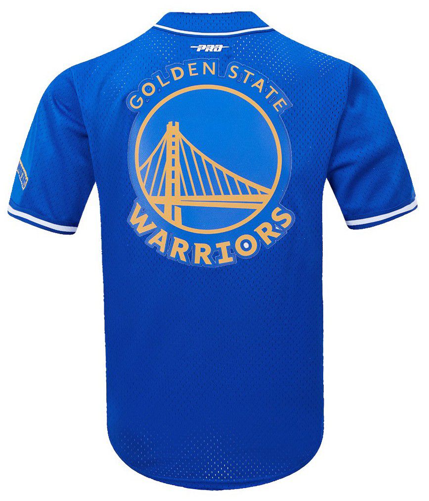 Pro Standard Men's Golden State Warriors Logo Blue Button Down Shirt product image