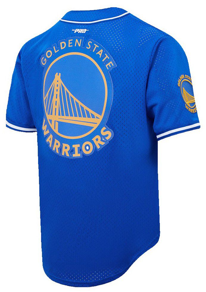Pro Standard Men's Golden State Warriors Logo Blue Button Down Shirt product image