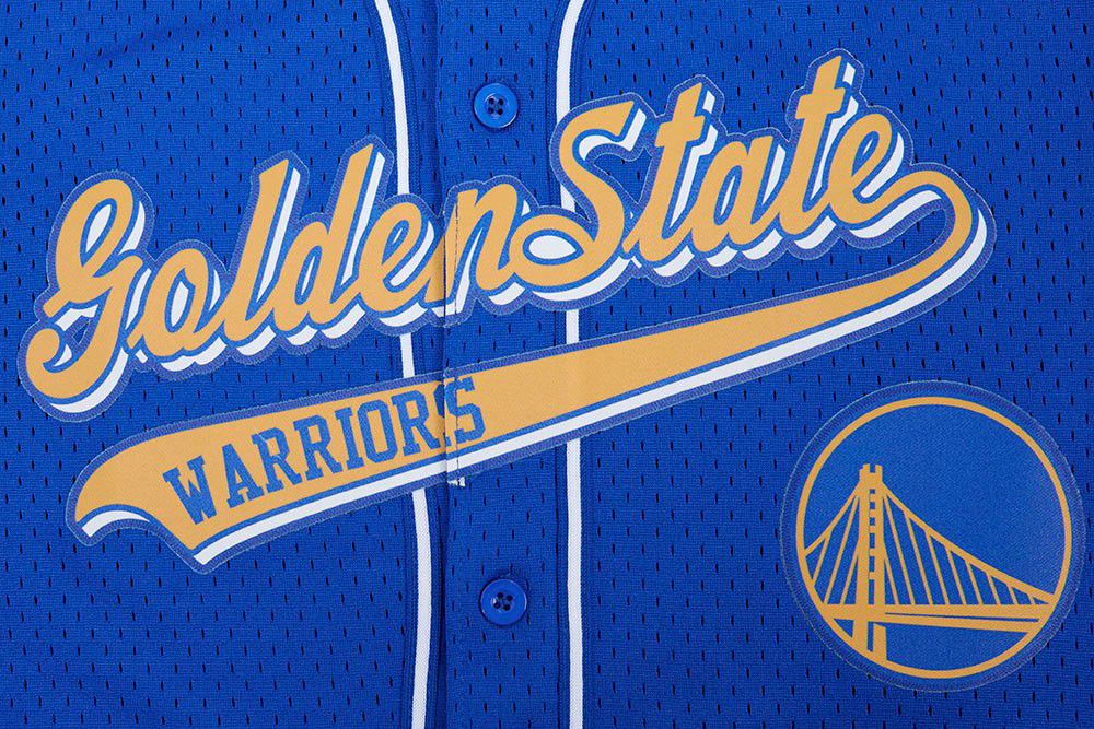 Pro Standard Men's Golden State Warriors Logo Blue Button Down Shirt product image