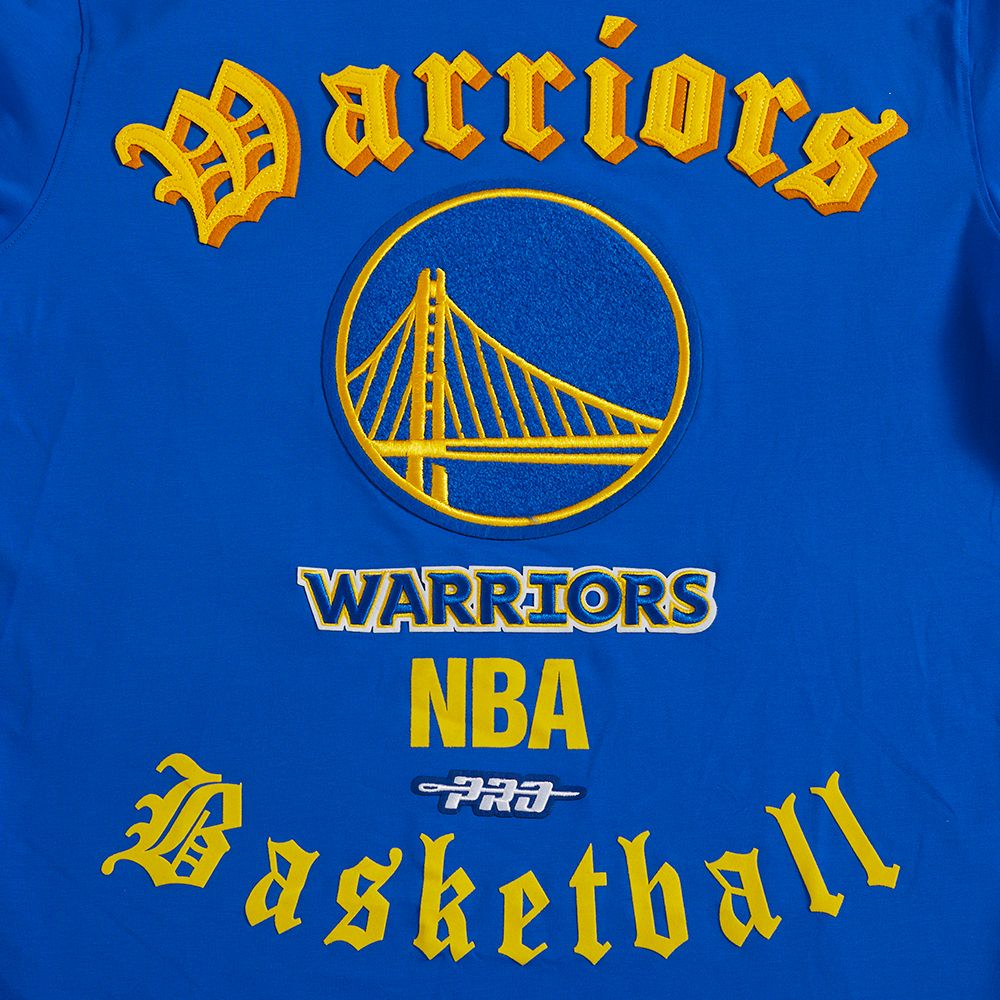 Pro Standard Men's Golden State Warriors Blue Old English Short Sleeve T-Shirt product image
