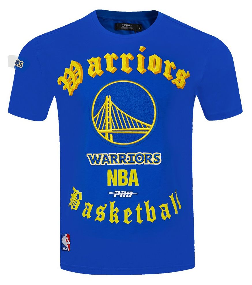 Pro Standard Men's Golden State Warriors Blue Old English Short Sleeve T-Shirt product image
