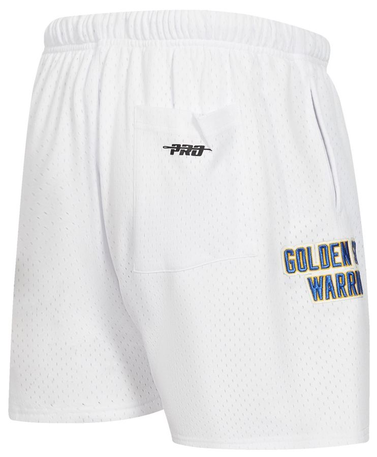 Pro Standard Men's Golden State Warriors White Classic Mesh Shorts product image