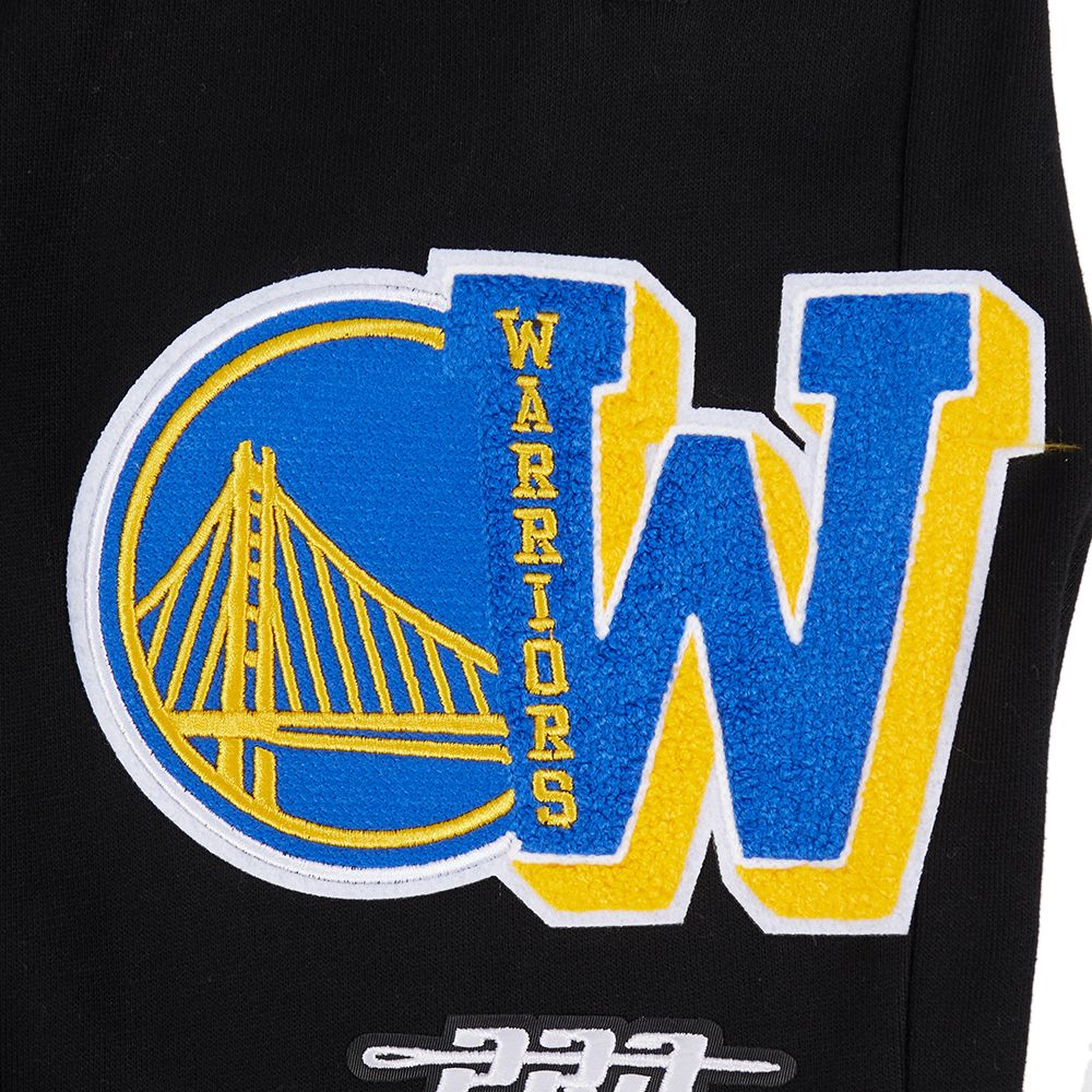 Pro Standard Men's Golden State Warriors Black Mash Up Rib Fleece Sweatpants product image