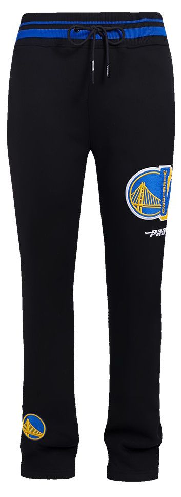 Pro Standard Men's Golden State Warriors Black Mash Up Rib Fleece Sweatpants product image
