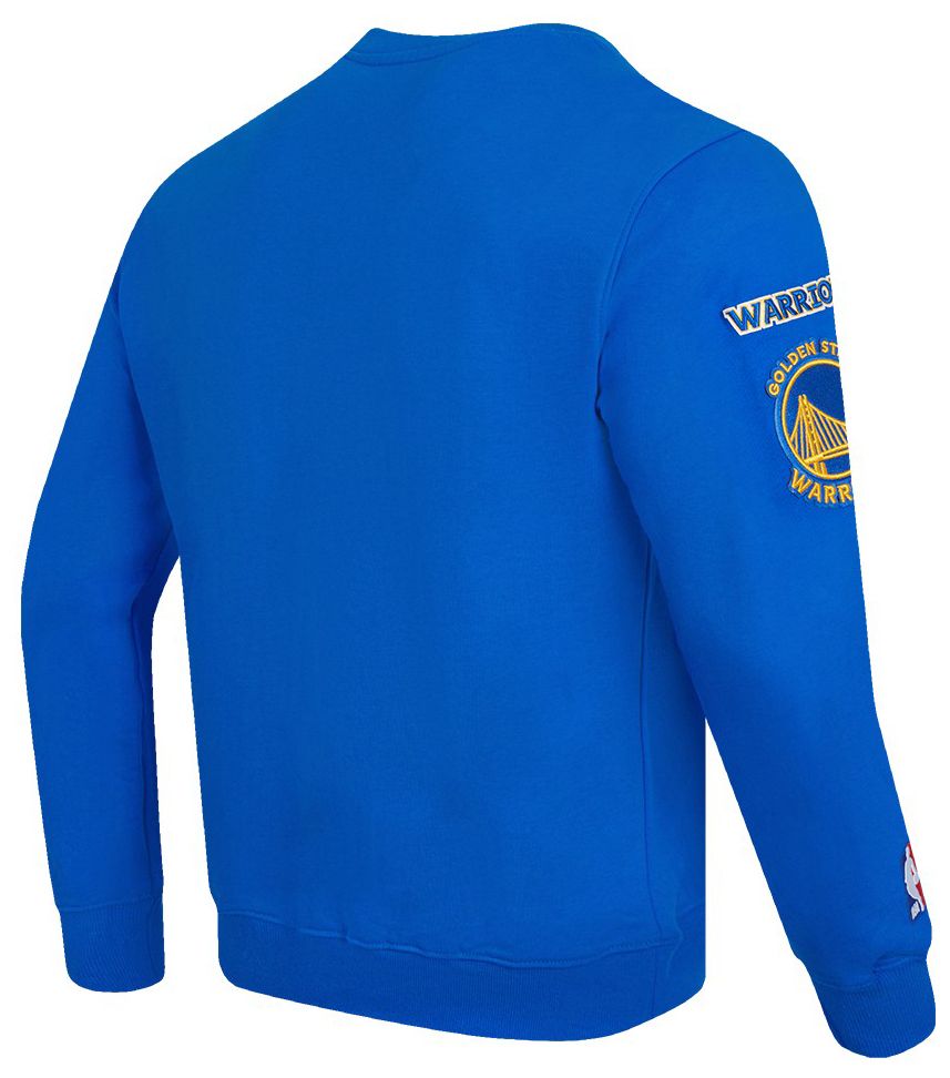 Pro Standard Men's Golden State Warriors Blue Old English Fleece Crew Neck Sweatshirt product image