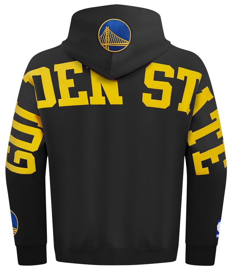 Pro Standard Men's Golden State Warriors Black Wing Span Drop Fleece Hoodie product image