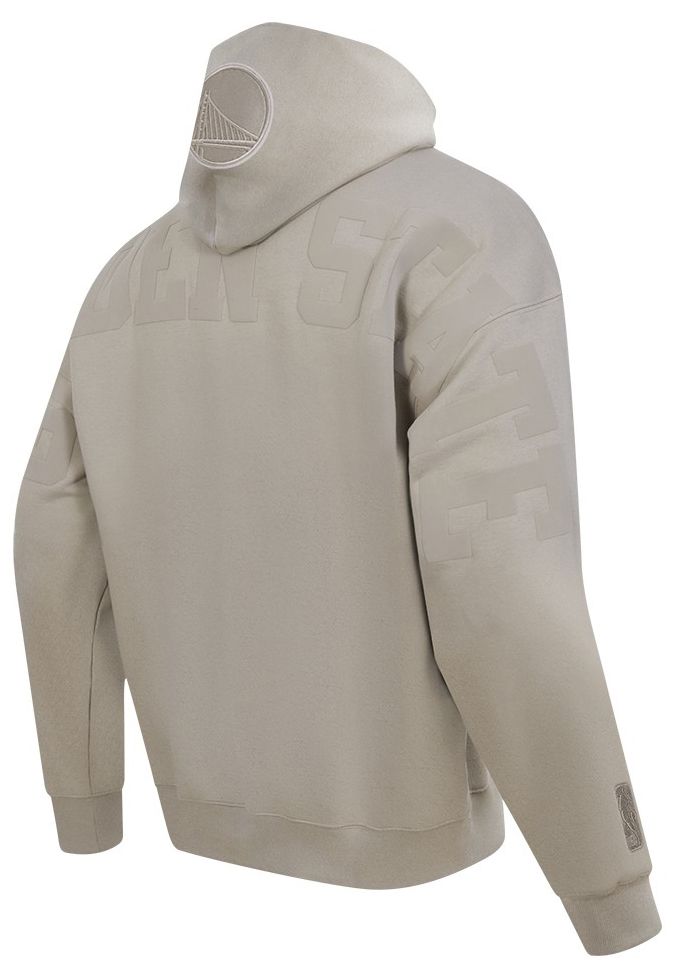 Pro Standard Men's Golden State Warriors Taupe Wing Span Drop Fleece Hoodie product image