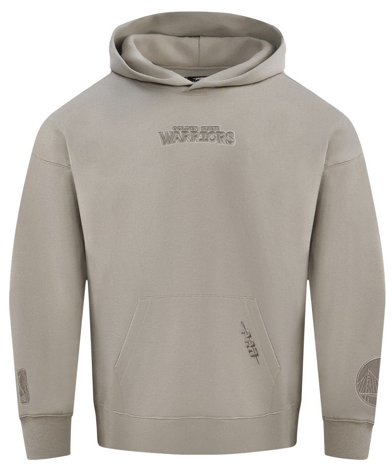 Pro Standard Men's Golden State Warriors Taupe Wing Span Drop Fleece Hoodie product image
