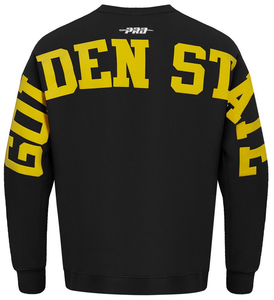 Pro Standard Men's Golden State Warriors Black Wing Span Drop Fleece Crewneck Sweatshirt product image