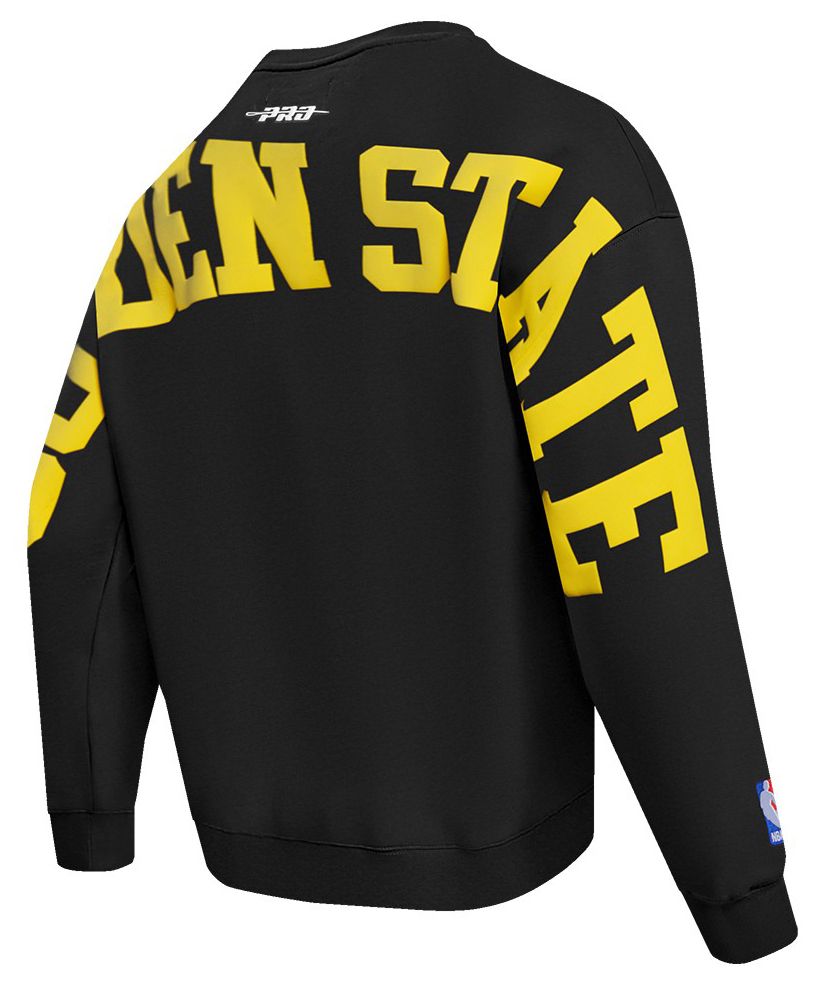 Pro Standard Men's Golden State Warriors Black Wing Span Drop Fleece Crewneck Sweatshirt product image