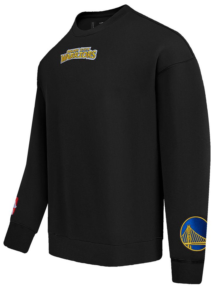 Pro Standard Men's Golden State Warriors Black Wing Span Drop Fleece Crewneck Sweatshirt product image