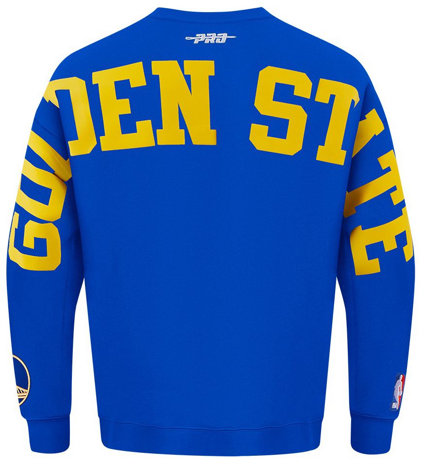 Pro Standard Men's Golden State Warriors Blue Wing Span Drop Fleece Crew Sweatshirt product image