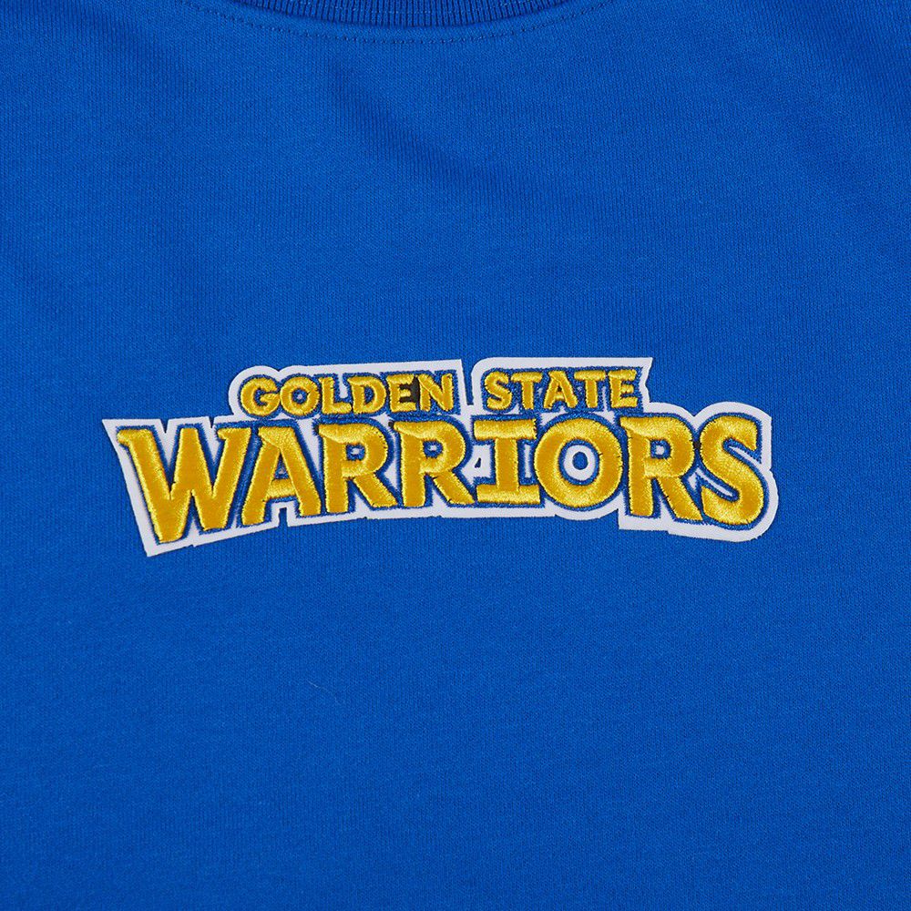 Pro Standard Men's Golden State Warriors Blue Wing Span Drop Fleece Crew Sweatshirt product image