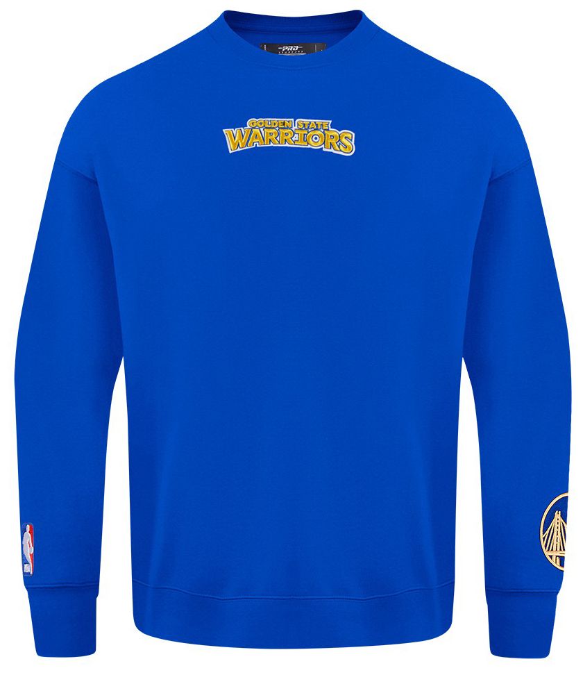Pro Standard Men's Golden State Warriors Blue Wing Span Drop Fleece Crew Sweatshirt product image