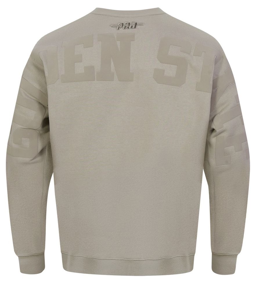 Pro Standard Men's Golden State Warriors Taupe Wing Span Drop Fleece Crew Sweatshirt product image