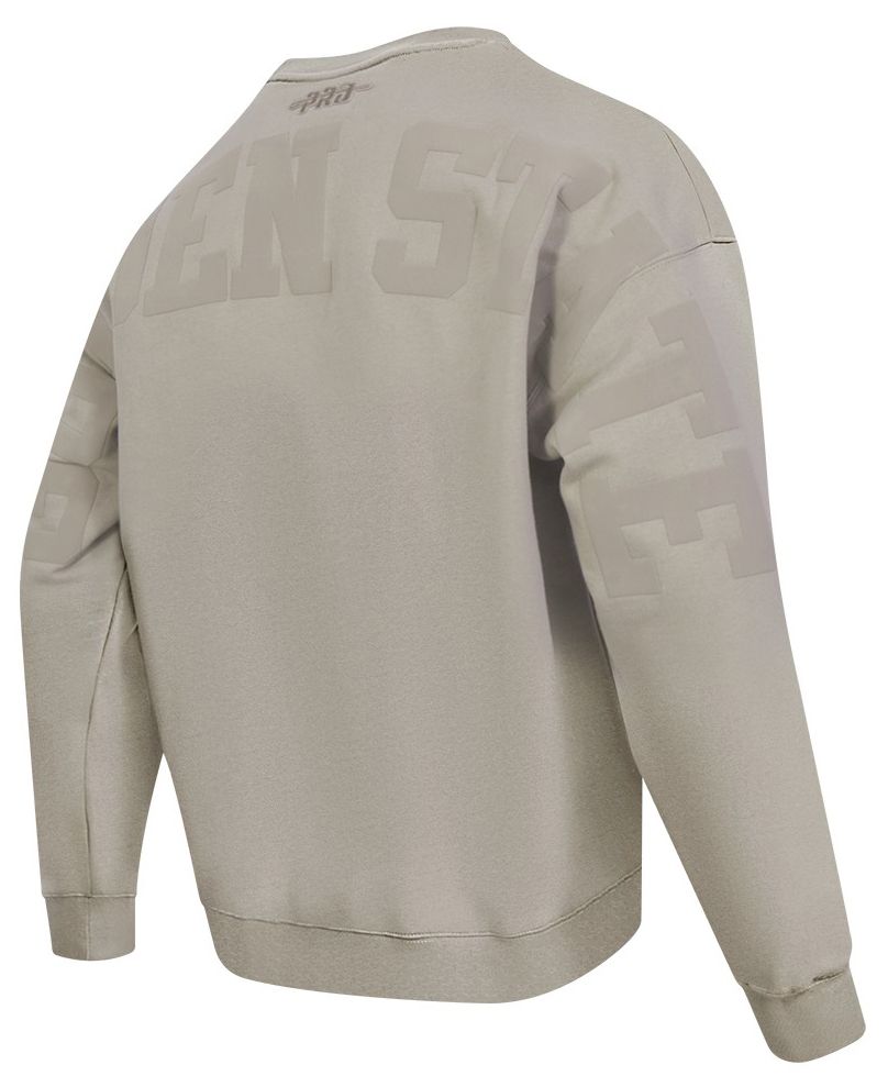 Pro Standard Men's Golden State Warriors Taupe Wing Span Drop Fleece Crew Sweatshirt product image