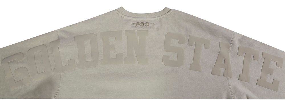 Pro Standard Men's Golden State Warriors Taupe Wing Span Drop Fleece Crew Sweatshirt product image