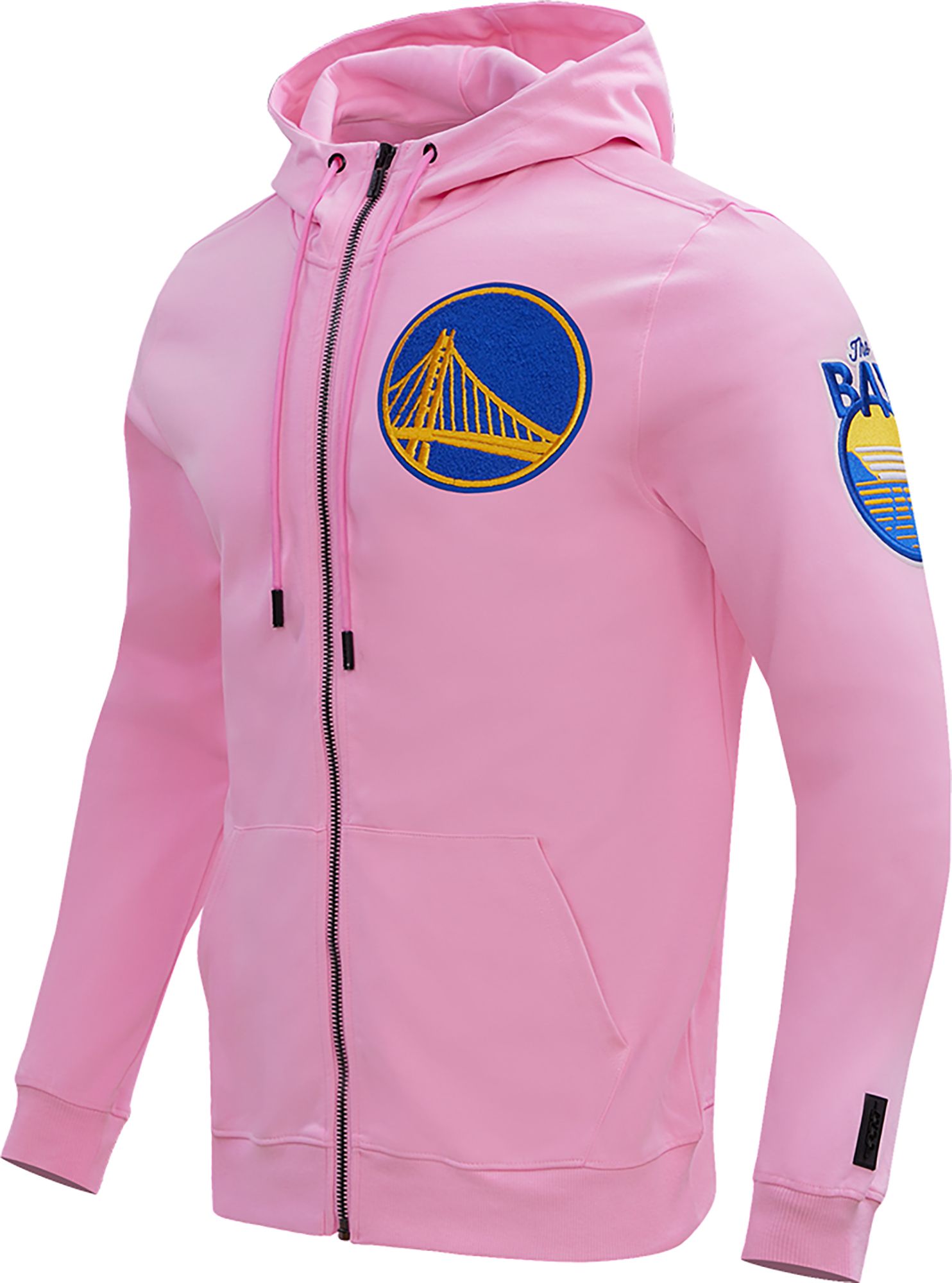 Pro Standard Men's Golden State Warriors Pink Chenille Full Zip Hoodie product image