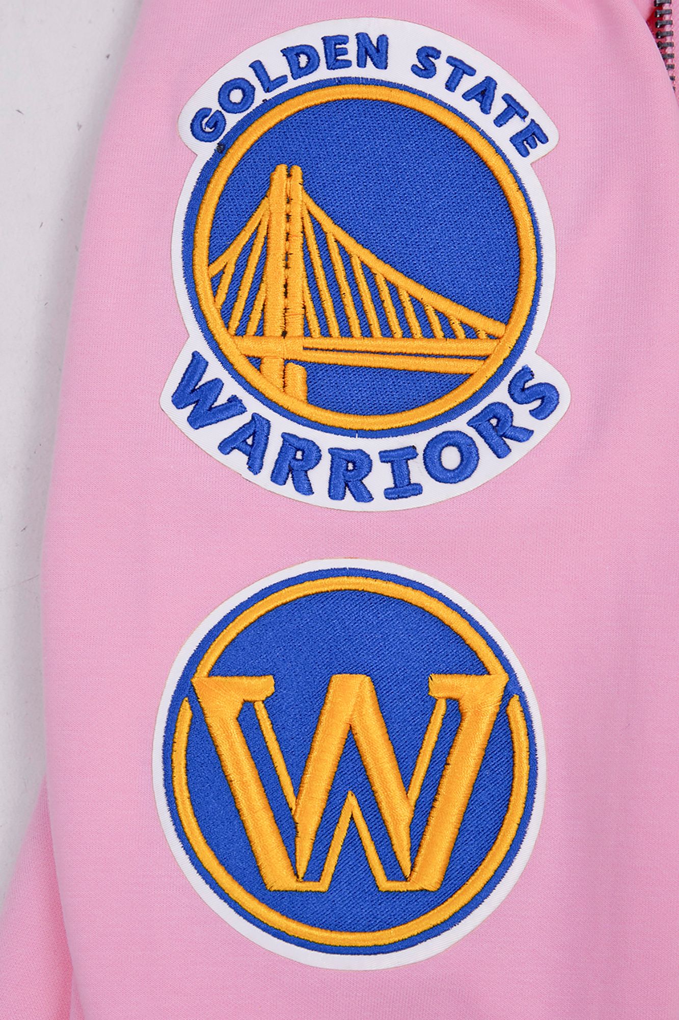 Pro Standard Men's Golden State Warriors Pink Chenille Full Zip Hoodie product image