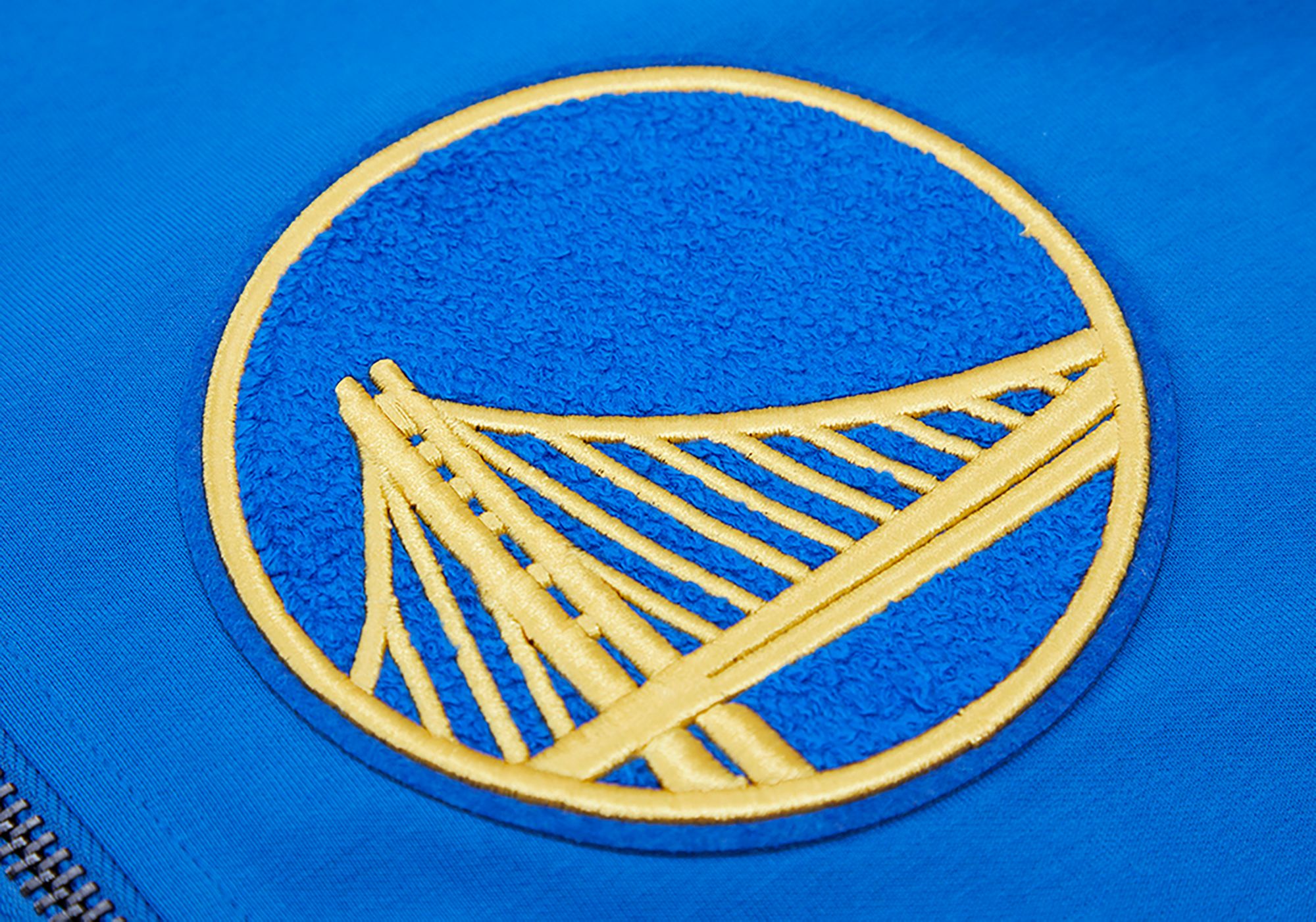Pro Standard Men's Golden State Warriors Royal Chenille Full Zip Hoodie product image