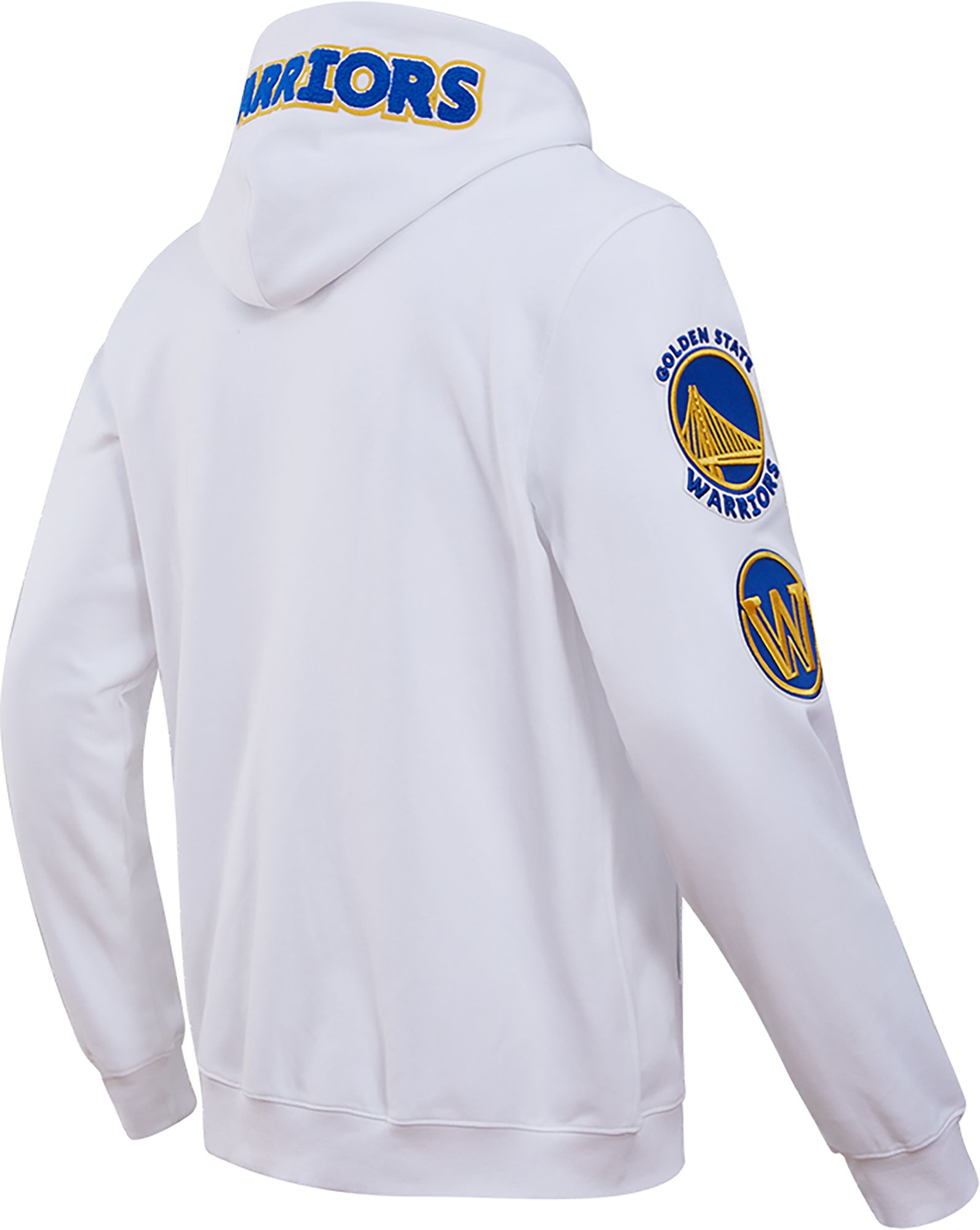 Pro Standard Men's Golden State Warriors White Chenille Full Zip Hoodie product image