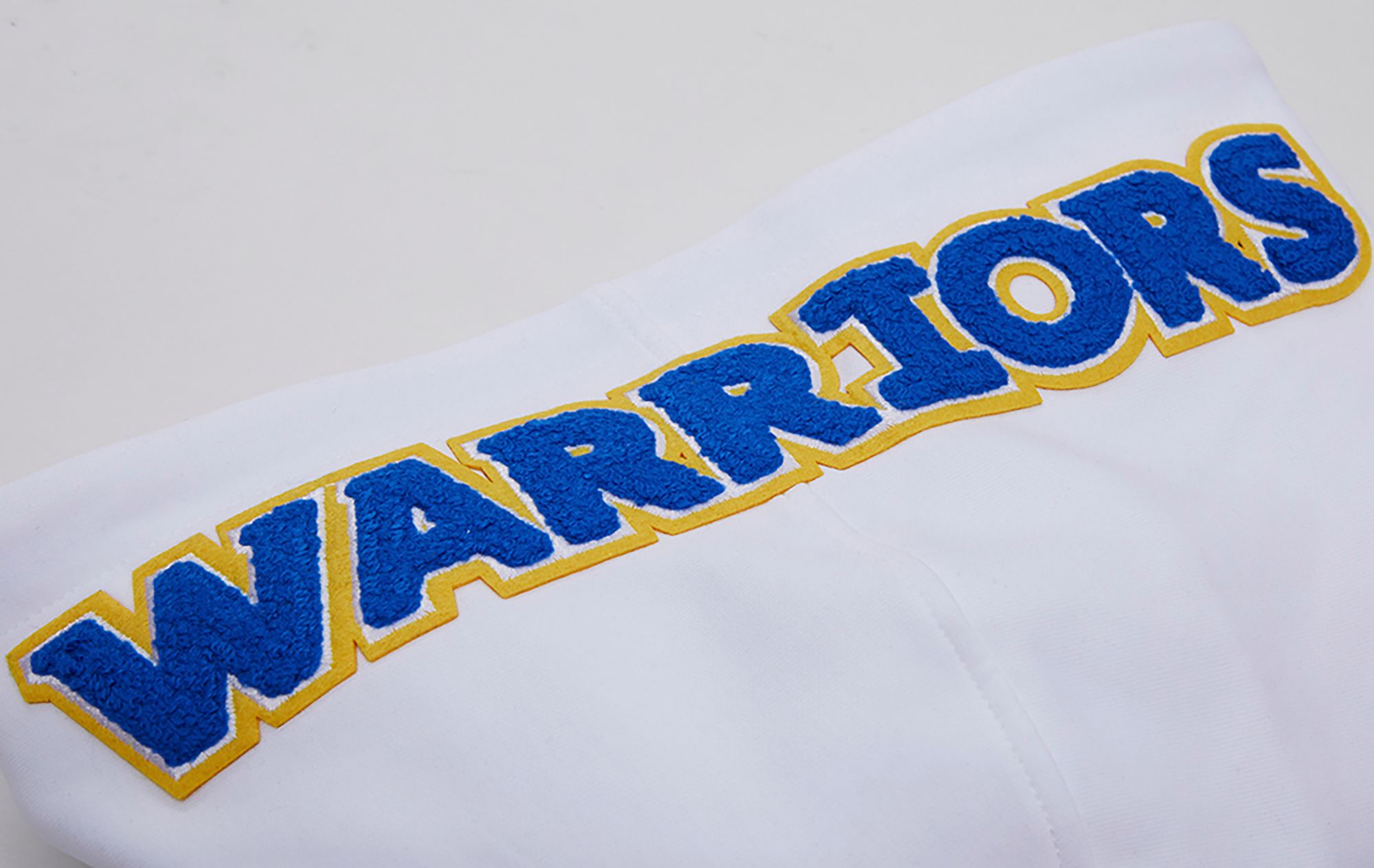 Pro Standard Men's Golden State Warriors White Chenille Full Zip Hoodie product image