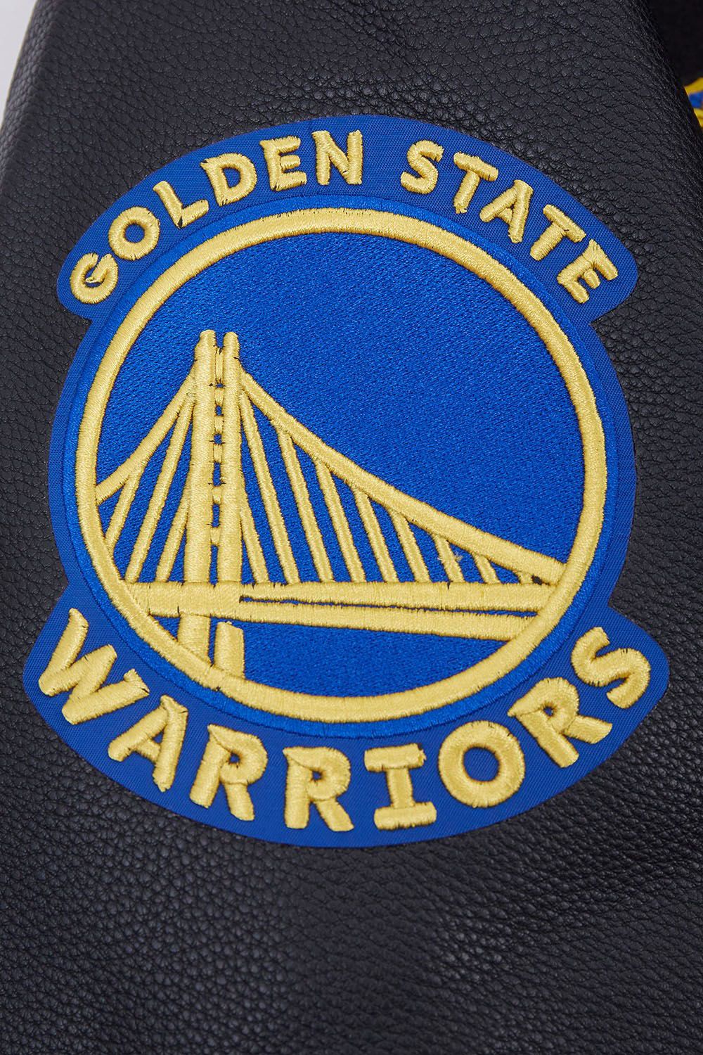 Pro Standard Men's Golden State Warriors Black Script Tail Rib Wool Varsity Jacket product image