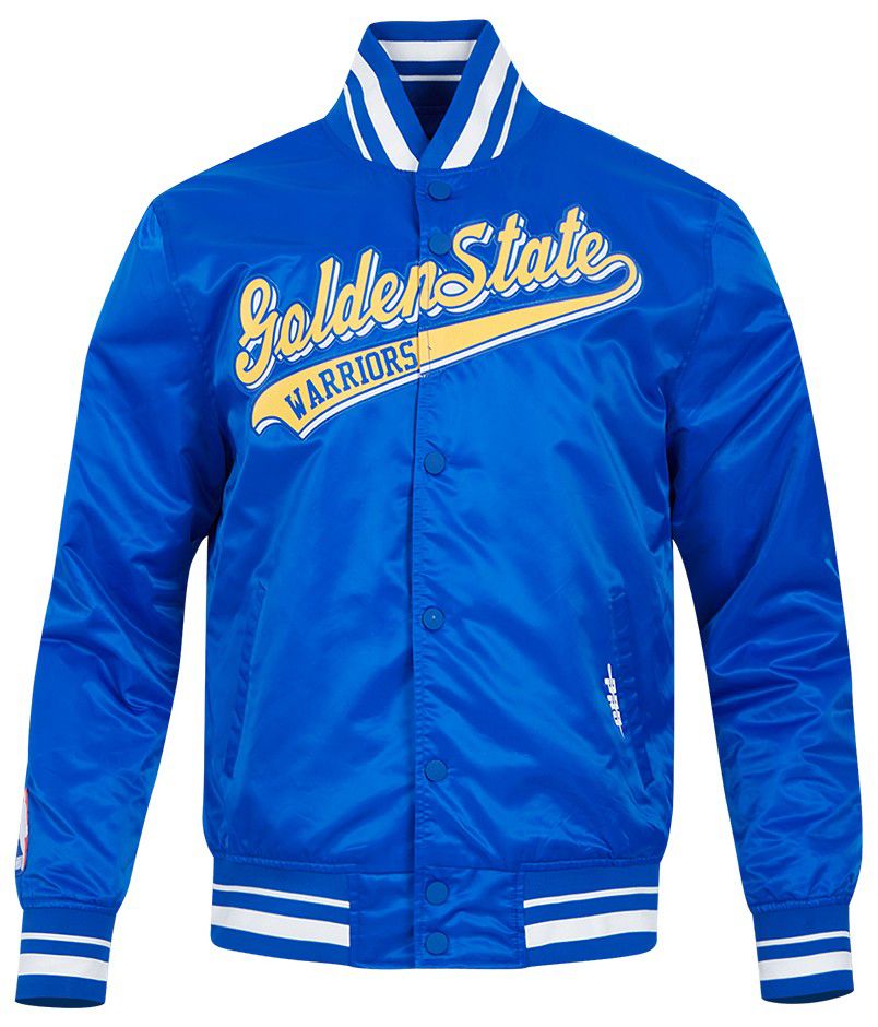 Pro Standard Men's Golden State Warriors Royal Script Tail Satin Jacket product image