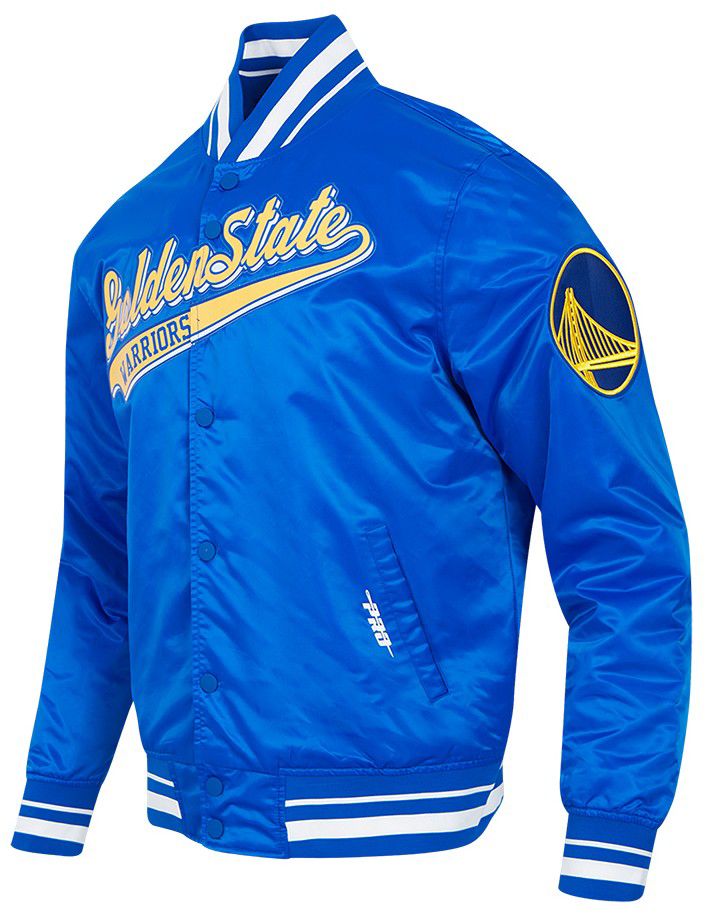 Pro Standard Men's Golden State Warriors Royal Script Tail Satin Jacket product image