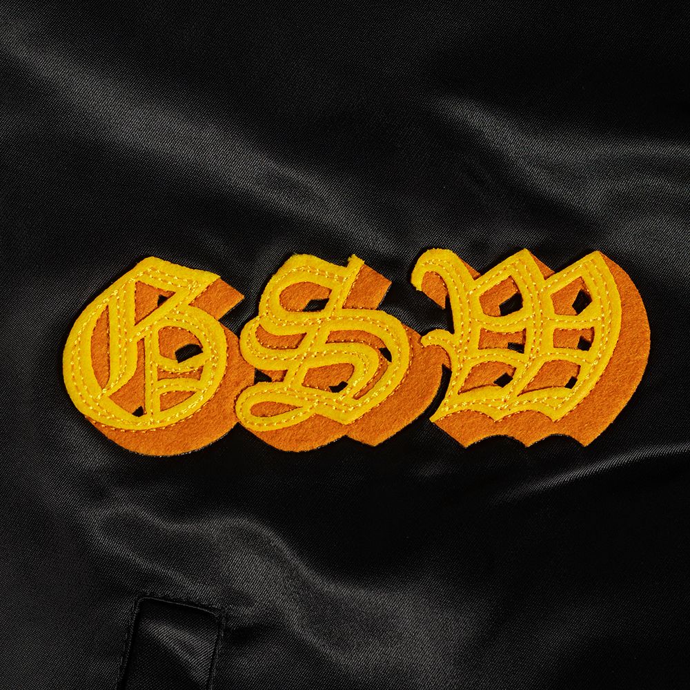 Pro Standard Men's Golden State Warriors Black Old English Rib Satin Jacket product image