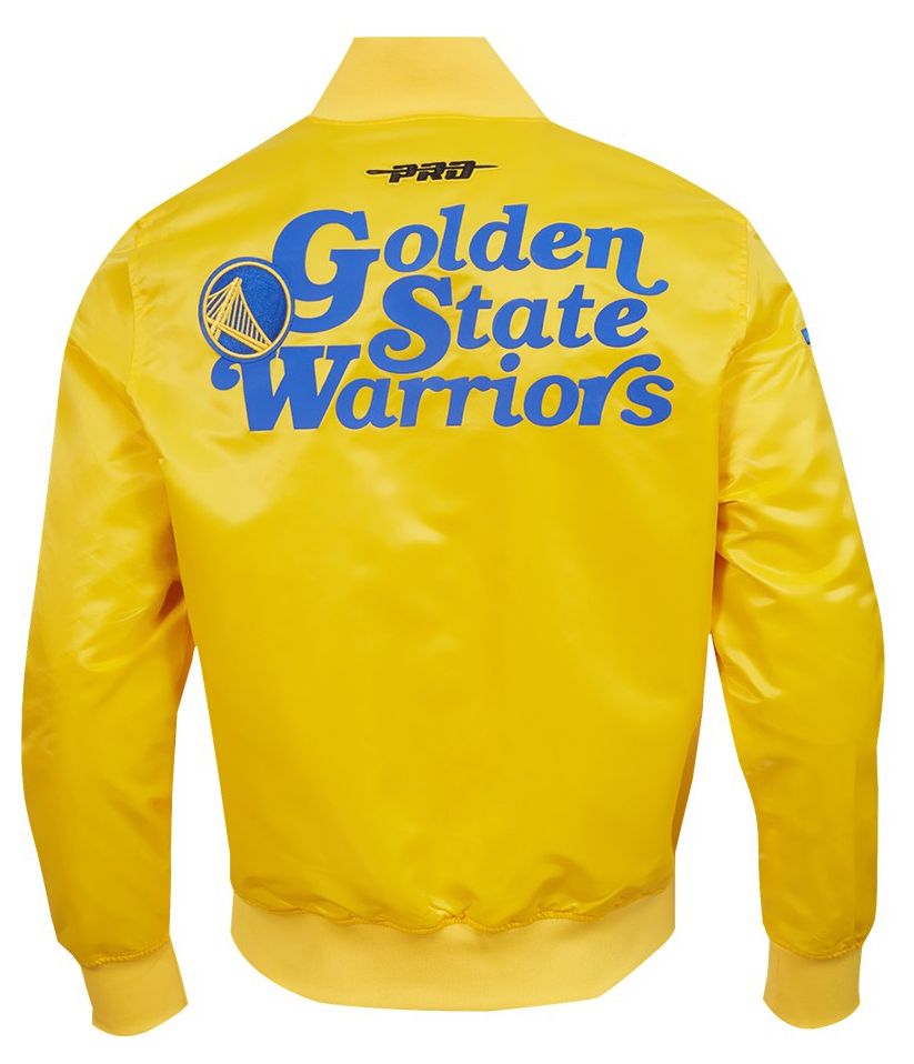 Pro Standard Men's Golden State Warriors Yellow Souvenir Satin Jacket product image