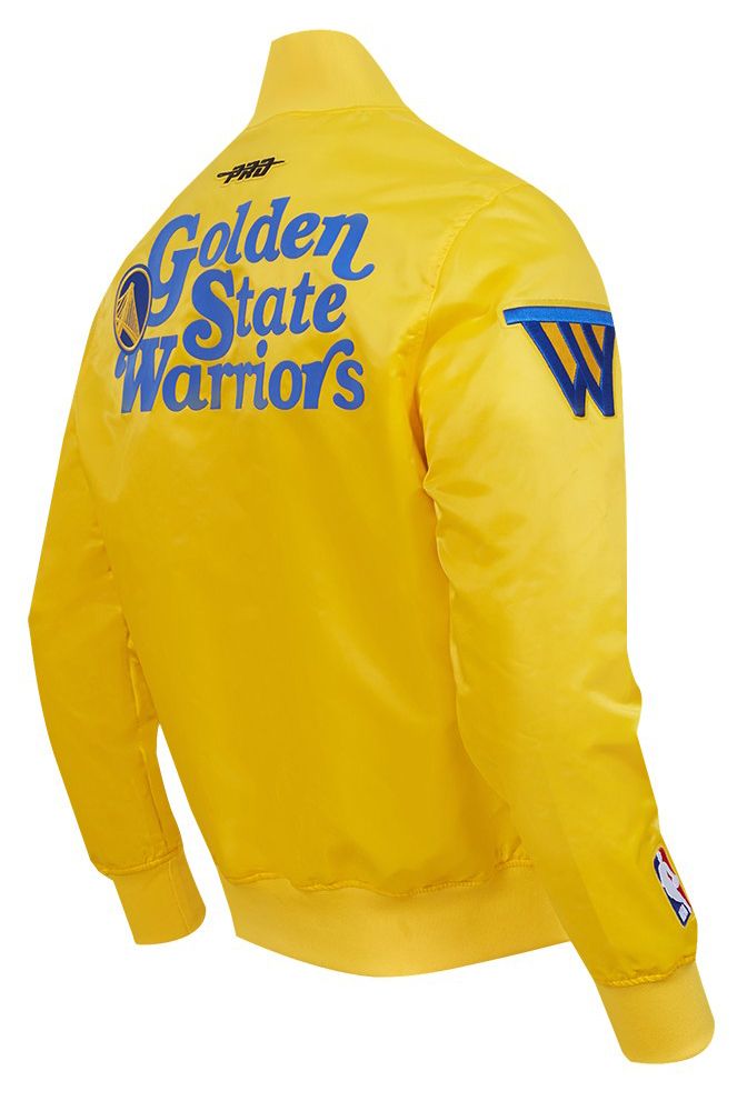 Pro Standard Men's Golden State Warriors Yellow Souvenir Satin Jacket product image
