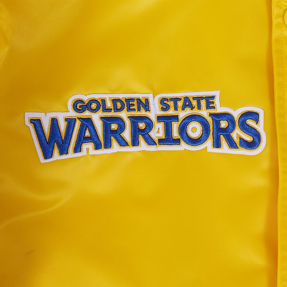 Pro Standard Men's Golden State Warriors Yellow Souvenir Satin Jacket product image