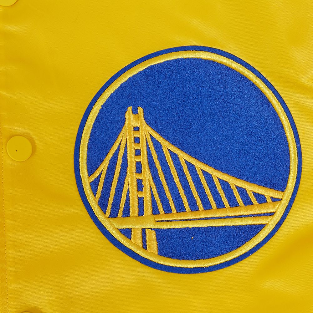 Pro Standard Men's Golden State Warriors Yellow Souvenir Satin Jacket product image