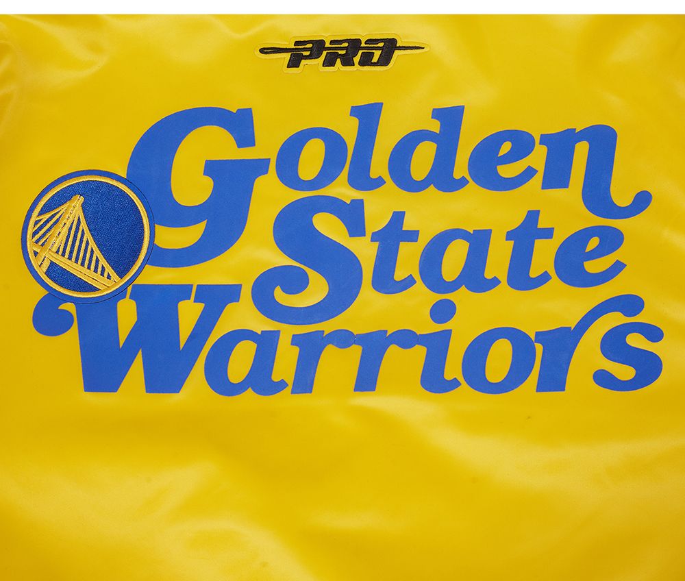 Pro Standard Men's Golden State Warriors Yellow Souvenir Satin Jacket product image