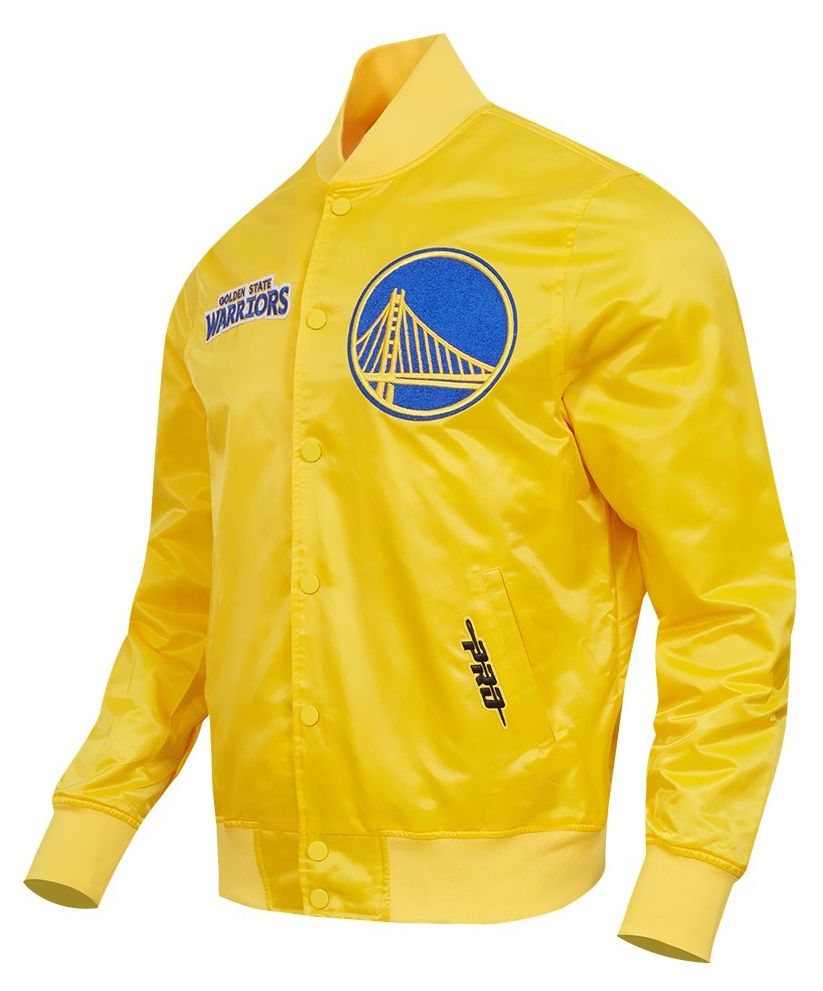 Pro Standard Men's Golden State Warriors Yellow Souvenir Satin Jacket product image