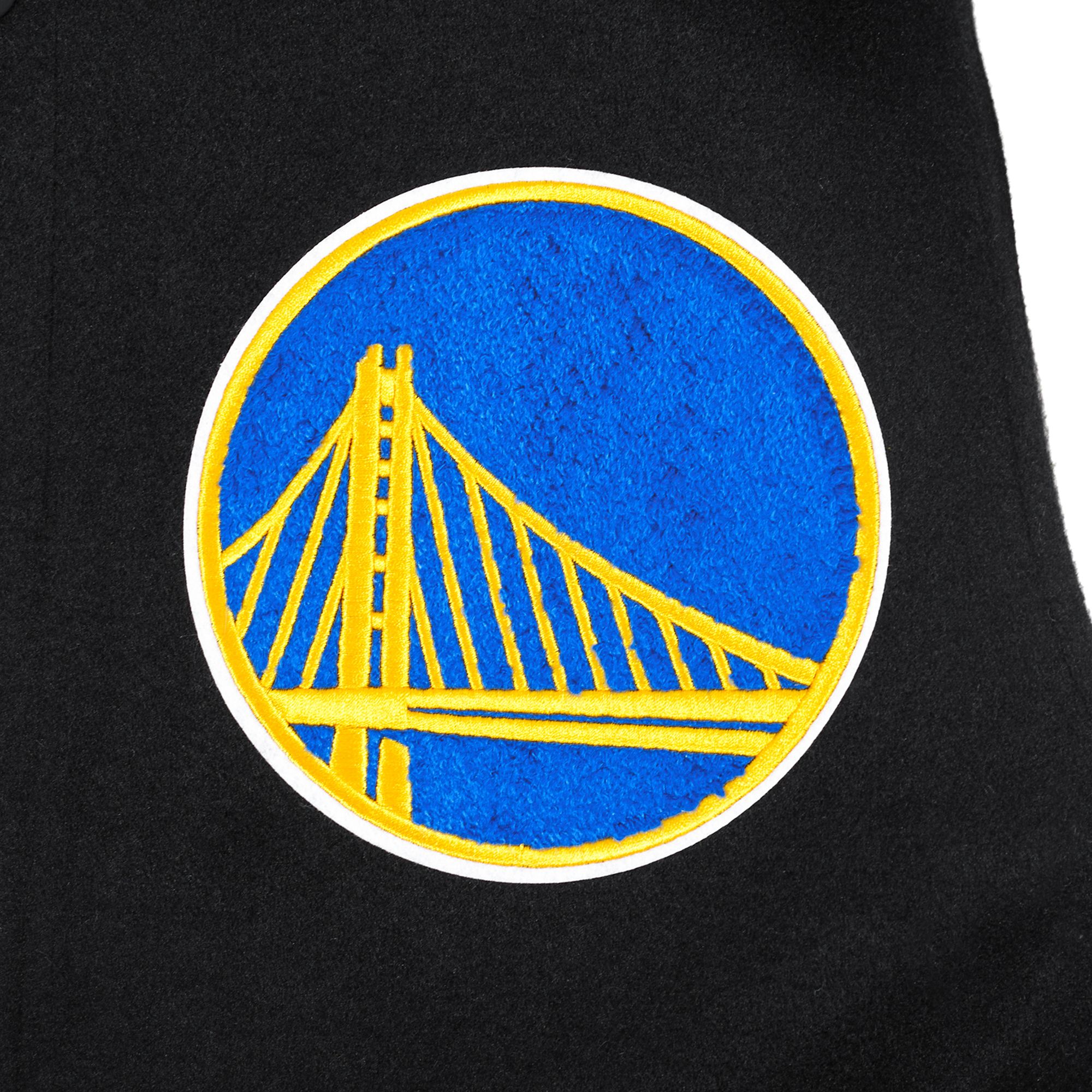 Pro Standard Men's Golden State Warriors Black Classic Wool Varsity Jacket product image