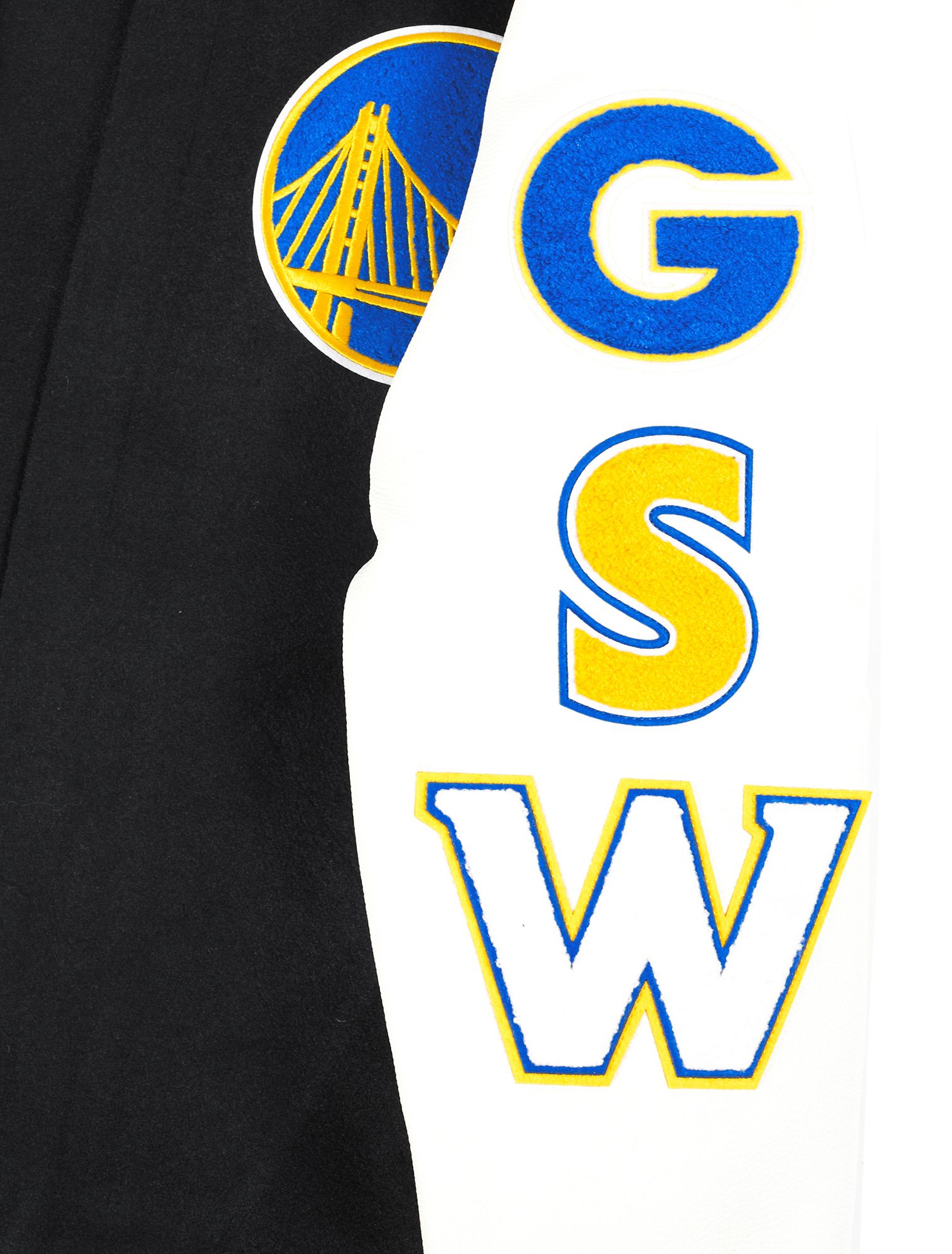 Pro Standard Men's Golden State Warriors Black Classic Wool Varsity Jacket product image