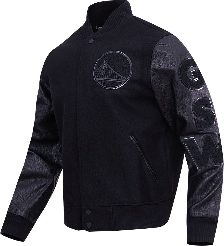 Pro Standard Men's Golden State Warriors Black Wool Varsity Jacket product image