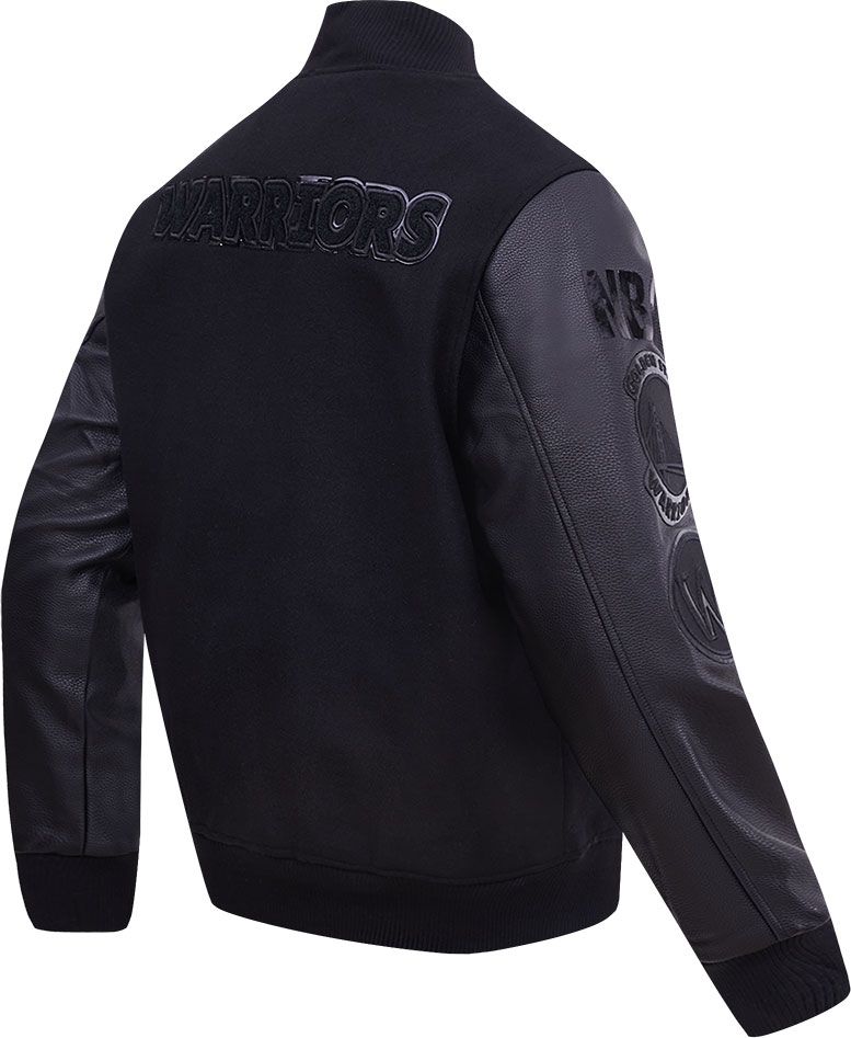 Pro Standard Men's Golden State Warriors Black Wool Varsity Jacket product image