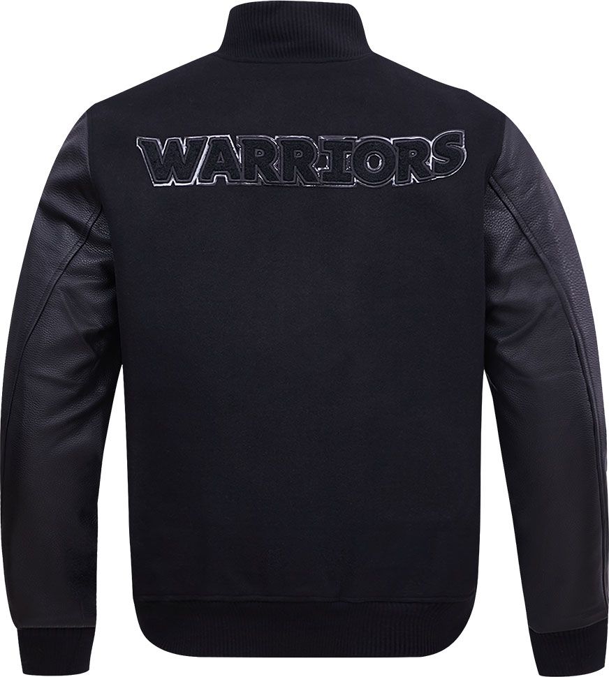 Pro Standard Men's Golden State Warriors Black Wool Varsity Jacket product image