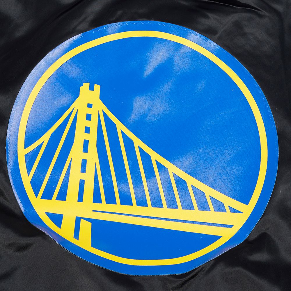 Pro Standard Men's Golden State Warriors Black Big Logo Satin Jacket product image