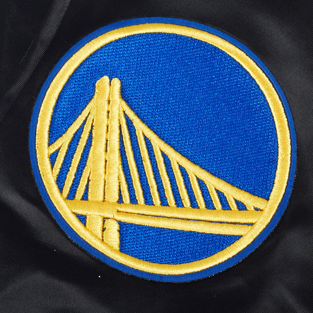 Pro Standard Men's Golden State Warriors Black Big Logo Satin Jacket product image